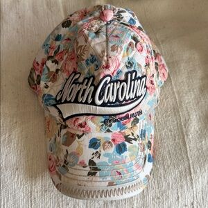 Robin Ruth North Carolina Cap Quilted Floral Adjustable Baseball Hat Sportswear